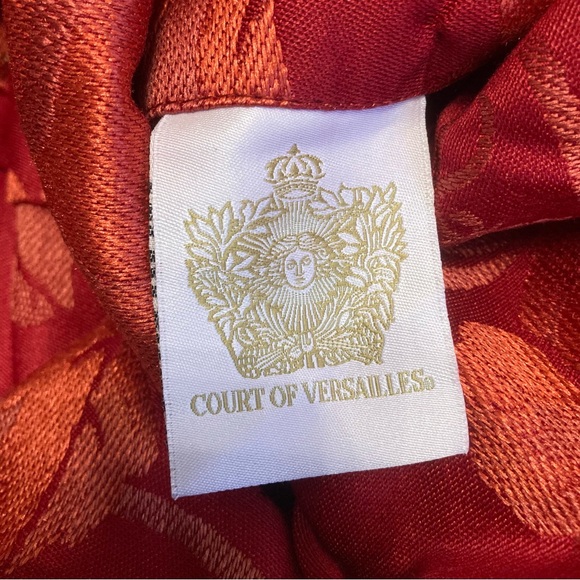 Court of Versailles King Size Red Floral Duvet Cover - Picture 6 of 7